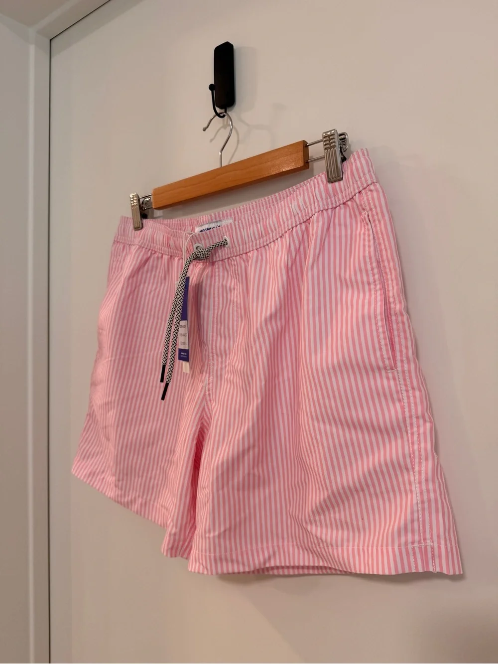 Men's Maamgic Pinstripe Swim Trunks NEW
